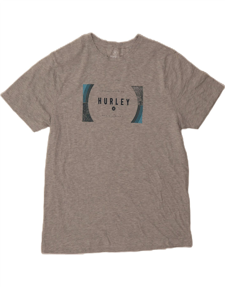 HURLEY Mens Graphic T-Shirt Top Large Grey Cotton Vintage Hurley and Second-Hand Hurley from Messina Hembry 