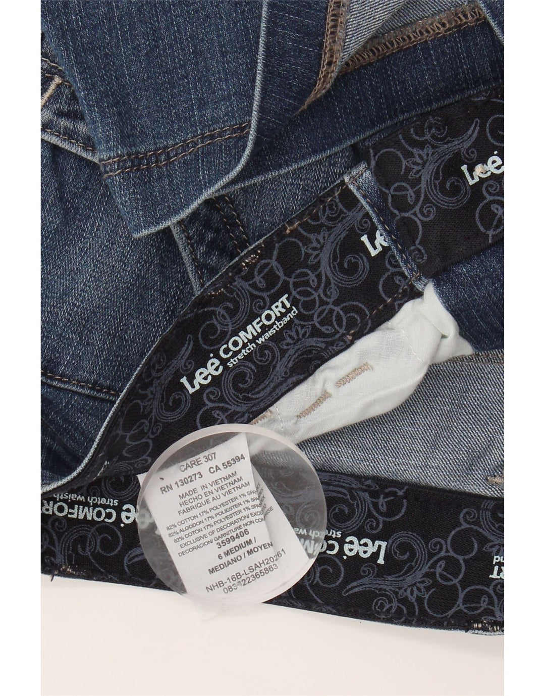 LEE Womens Comfort Fit Denim Shorts US 6 Medium W28  Blue Cotton