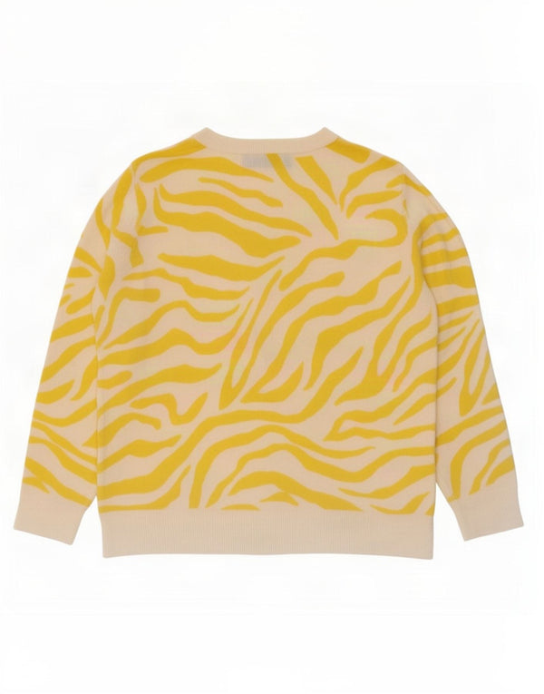 Marks & Spencer Womens Boat Neck Jumper Sweater UK 16 Large Yellow