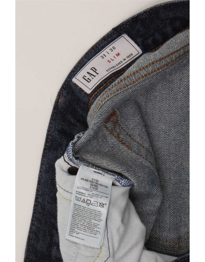 Gap Mens Slim Jeans W31 L30 Navy Blue Cotton