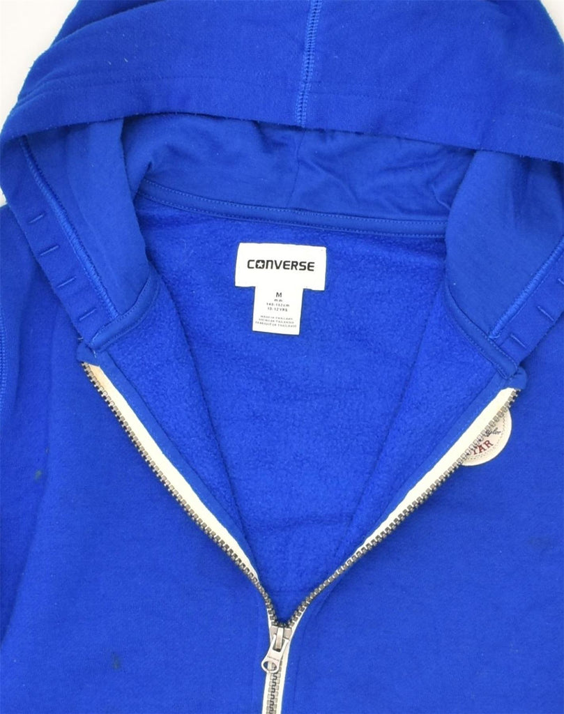 CONVERSE Boys Zip Hoodie Sweater 10-11 Years Medium Blue Polyester | Vintage Converse | Thrift | Second-Hand Converse | Used Clothing | Messina Hembry 