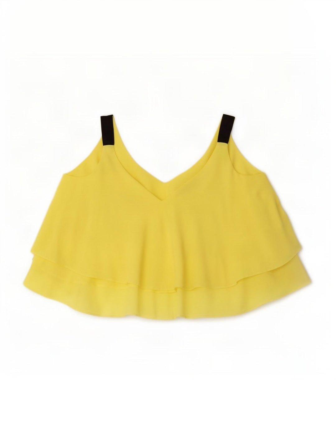 Zara Womens Oversized Cami Top UK 10 Small Yellow Polyester