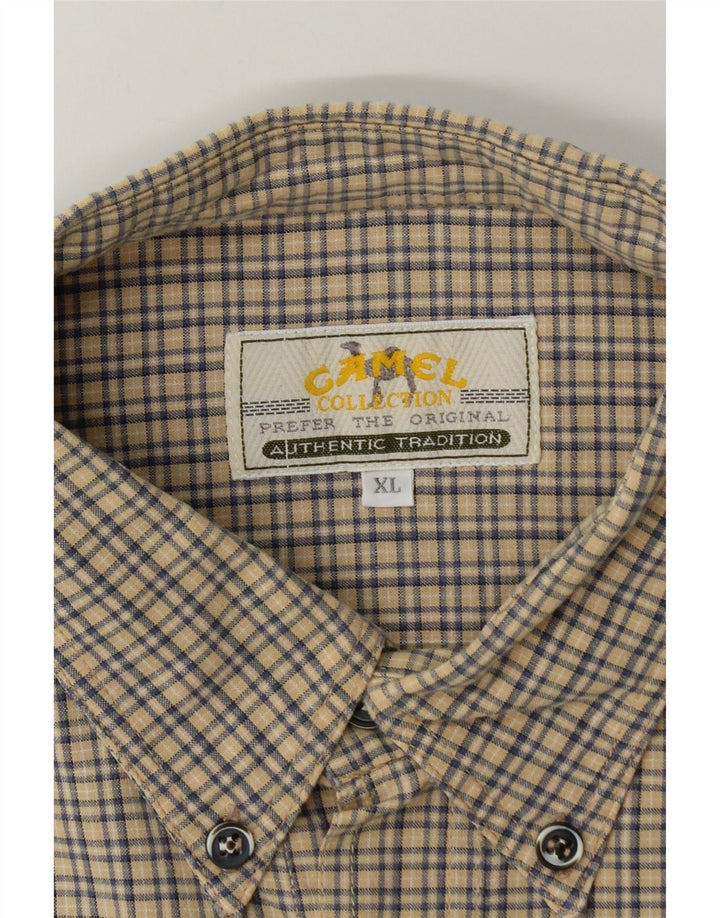 Camel Active Mens Shirt XL Beige Gingham