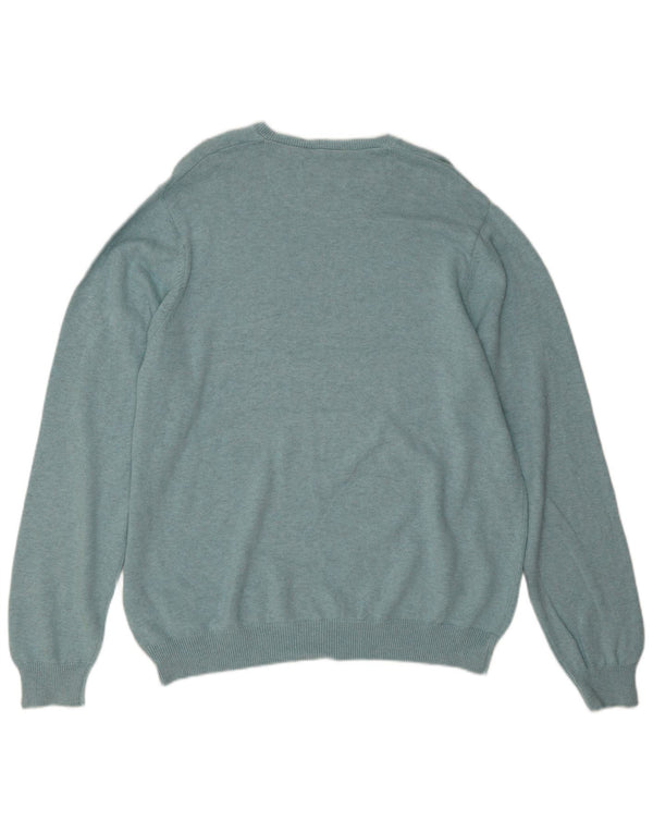 Marks & Spencer Mens Blue Harbour Crew Neck Jumper Sweater XL Blue Cotton