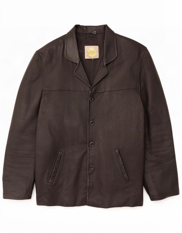 Vintage Mens Leather Jacket UK 40 Large Black