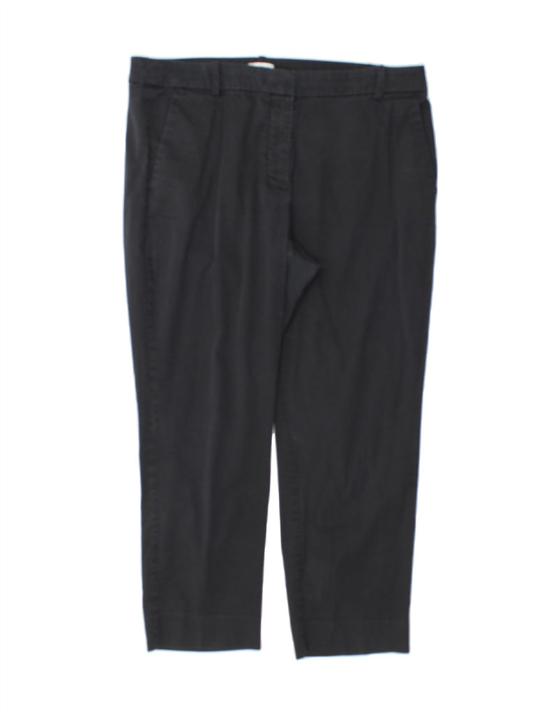 J. CREW Womens Straight Cropped Trousers US 12 Large W34 L24 Black Cotton Vintage J. Crew and Second-Hand J. Crew from Messina Hembry 