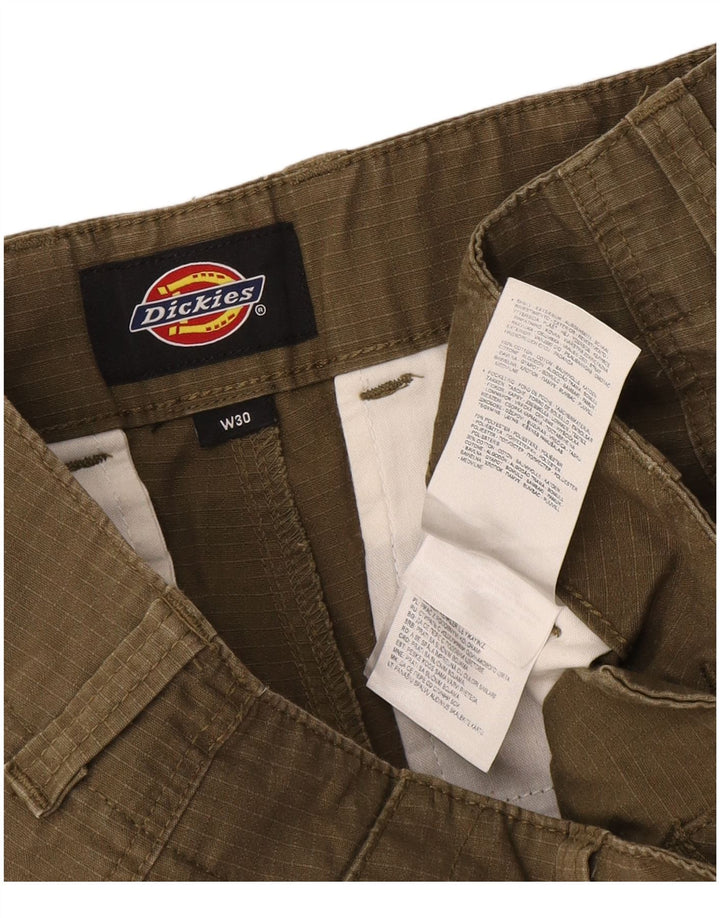 DICKIES Mens Straight Cargo Trousers W30 L31 Khaki Polyester