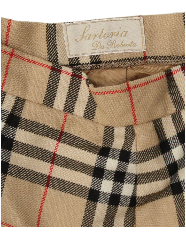 Vintage Womens Pencil Skirt W30 Medium  Beige Check