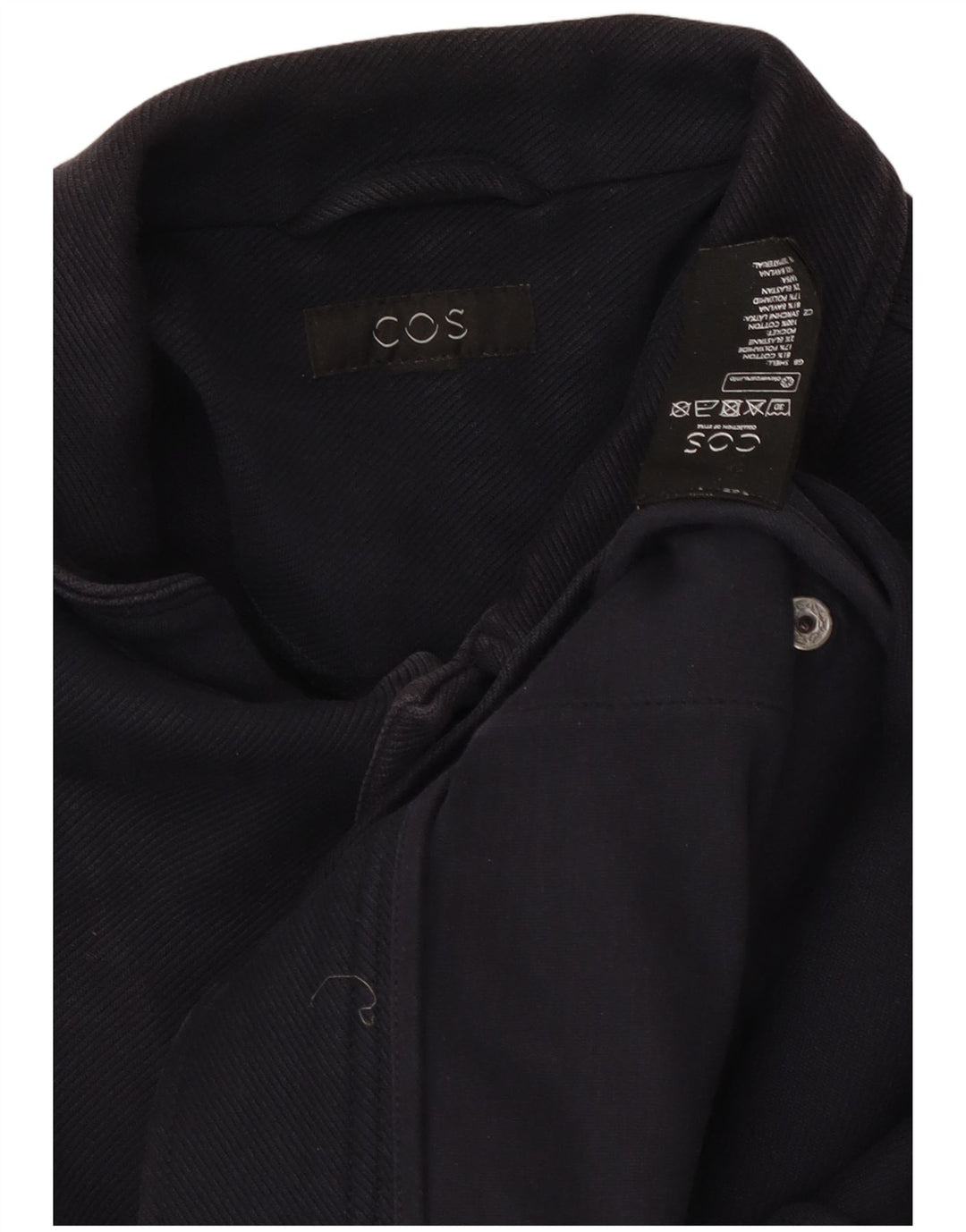Cos Mens Utility Jacket UK 36 Small Navy Blue Cotton
