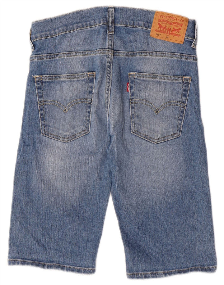 Levi's Boys 511 Slim Denim Shorts 13-14 Years W26 Blue Cotton