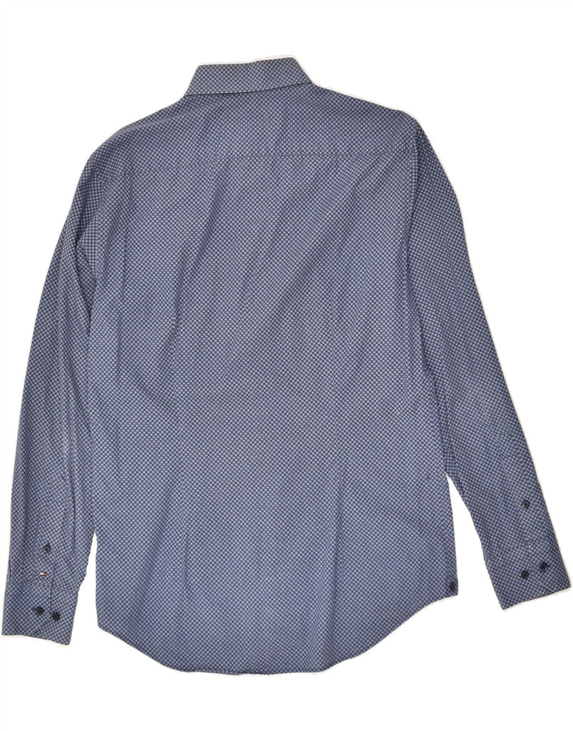 TOMMY HILFIGER Mens Slim Fit Shirt Size 15 1/2 39 Medium Blue Polka Dot | Vintage Tommy Hilfiger | Thrift | Second-Hand Tommy Hilfiger | Used Clothing | Messina Hembry 