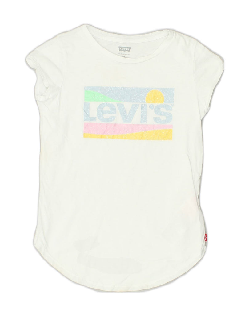 LEVI'S Girls Graphic T-Shirt Top 11-12 Years White Cotton | Vintage Levi's | Thrift | Second-Hand Levi's | Used Clothing | Messina Hembry 