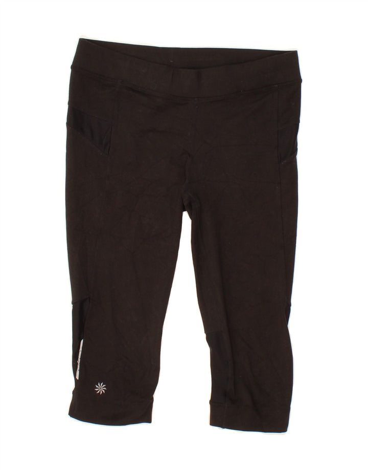 ATHLETA Womens Capri Leggings UK 10 Small  Black Polyester Vintage Athleta and Second-Hand Athleta from Messina Hembry 