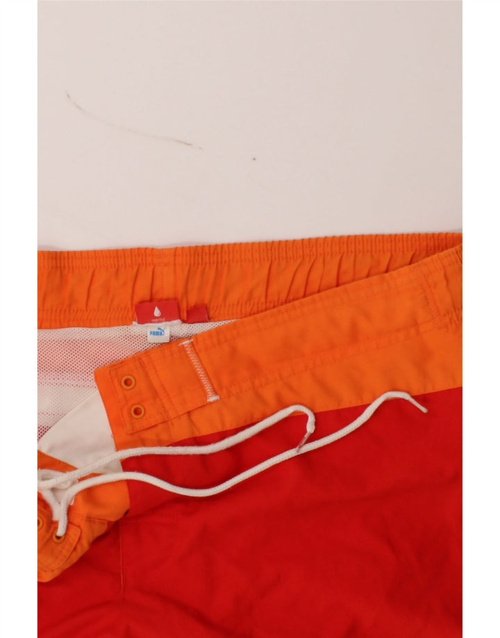 PUMA Mens Graphic Swimming Shorts Large  Red Colourblock Polyester Vintage Puma and Second-Hand Puma from Messina Hembry 