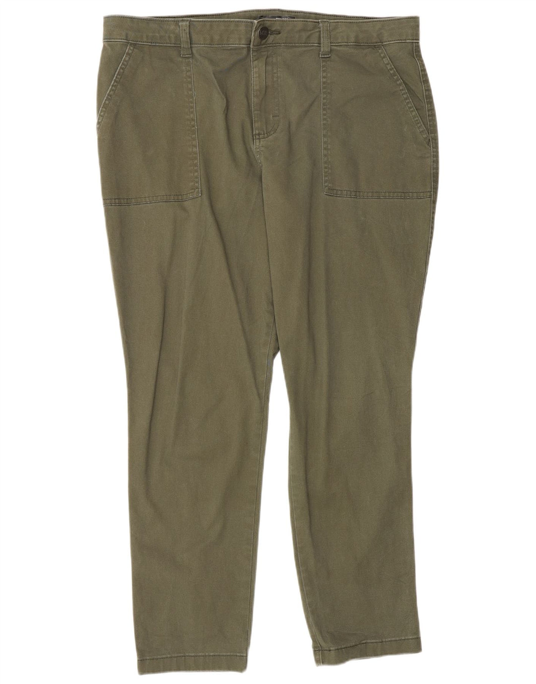 Lee Womens Mid Rise Regular Fit Tapered Chino Trousers W36 L30 Khaki