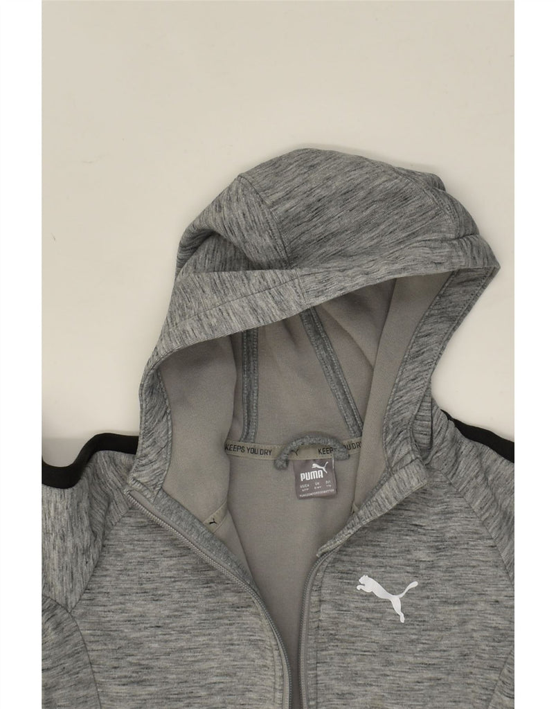 PUMA Boys Graphic Zip Hoodie Sweater 5-6 Years Grey Flecked | Vintage Puma | Thrift | Second-Hand Puma | Used Clothing | Messina Hembry 