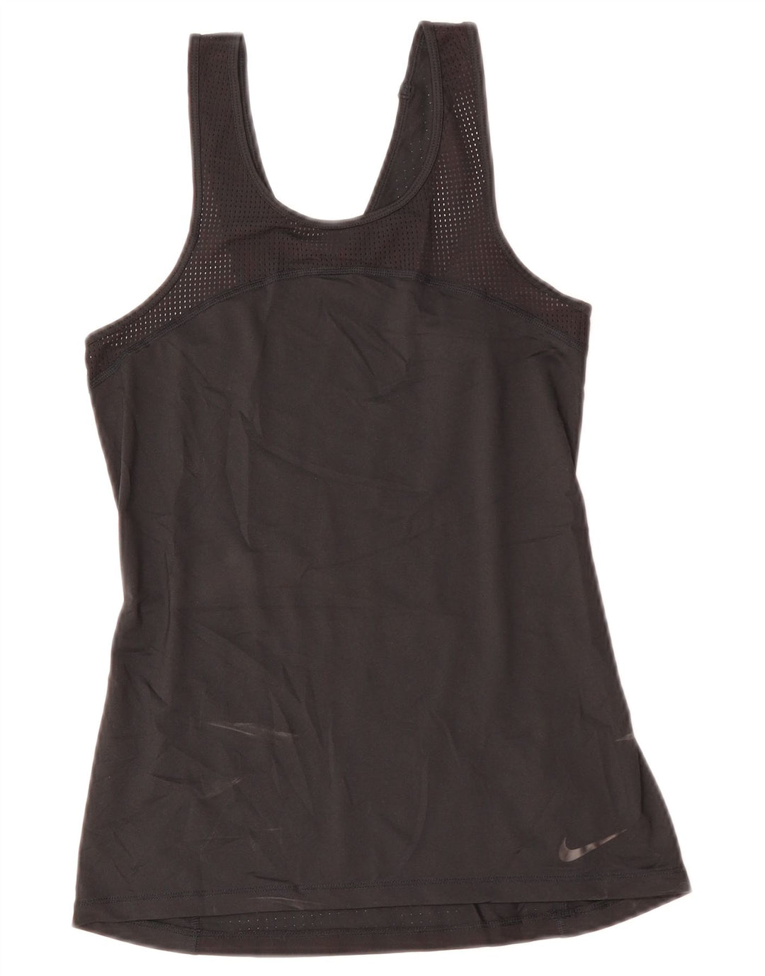 NIKE Womens Vest Top UK 8 Small Black Polyester