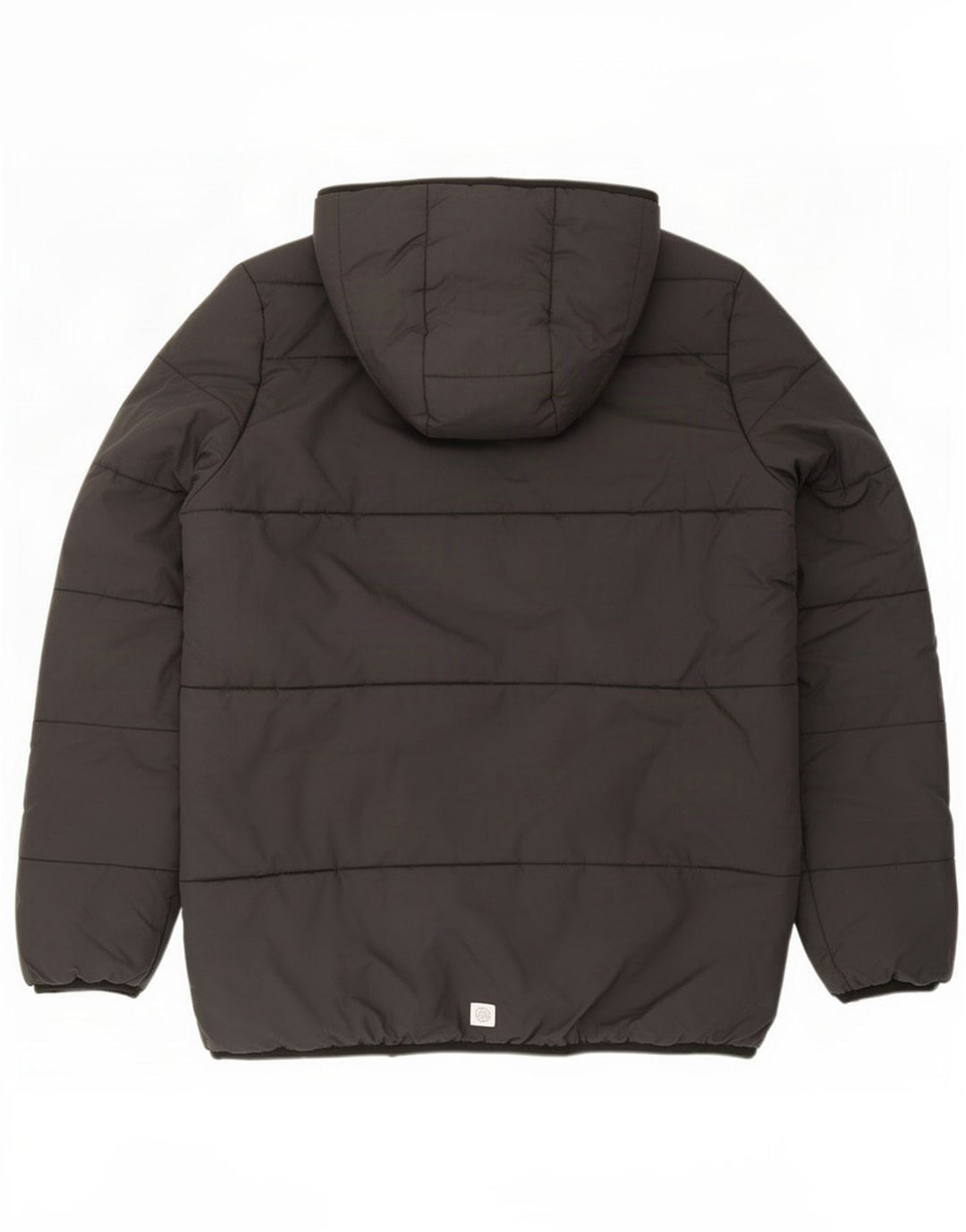 Adidas Boys Hooded Padded Jacket 15-16 Years Black Polyester