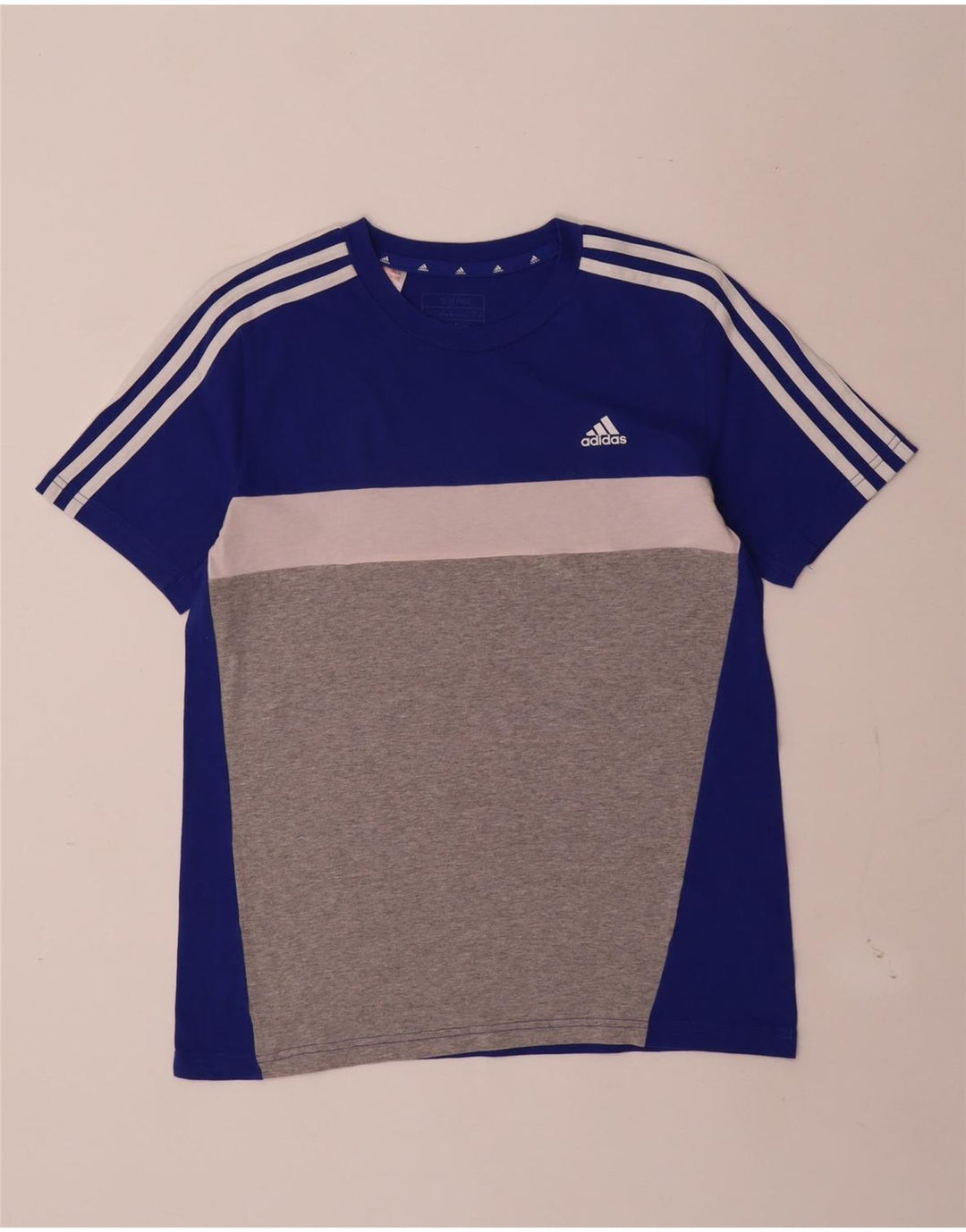 Adidas Boys T-Shirt Top 13-14 Years Blue Cotton