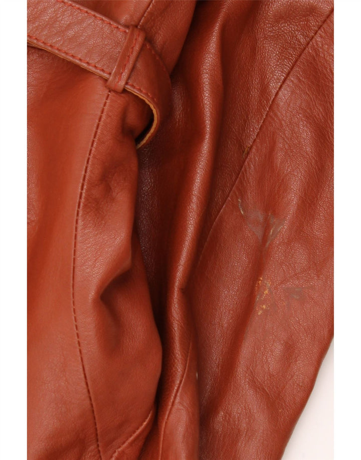 VINTAGE Womens Leather Jacket IT 46 Large Brown Leather Vintage Vintage and Second-Hand Vintage from Messina Hembry 