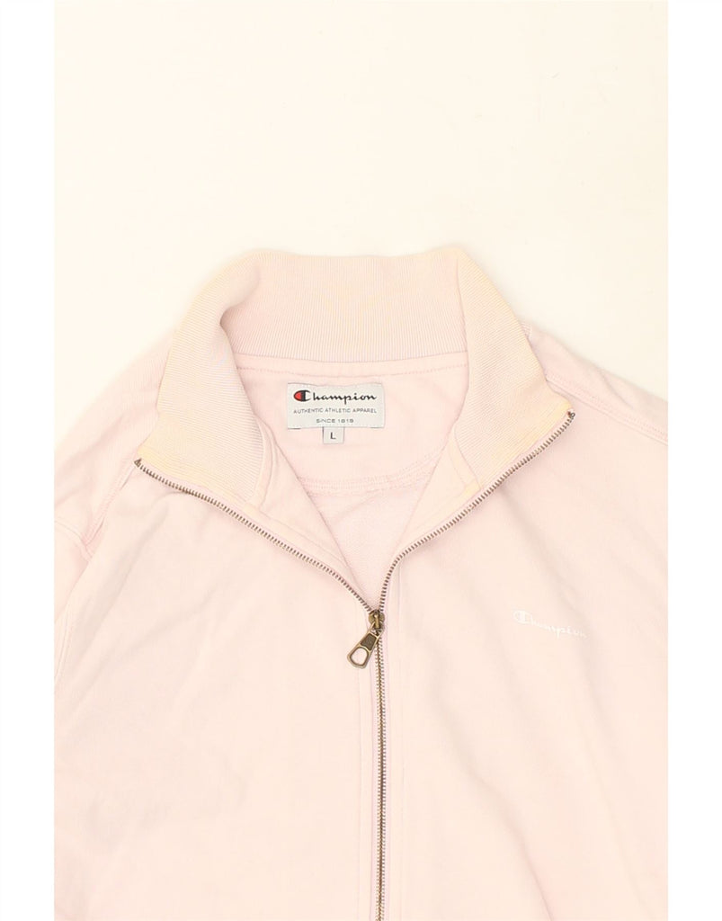 CHAMPION Womens Tracksuit Top Jacket UK 14 Large Pink | Vintage Champion | Thrift | Second-Hand Champion | Used Clothing | Messina Hembry 