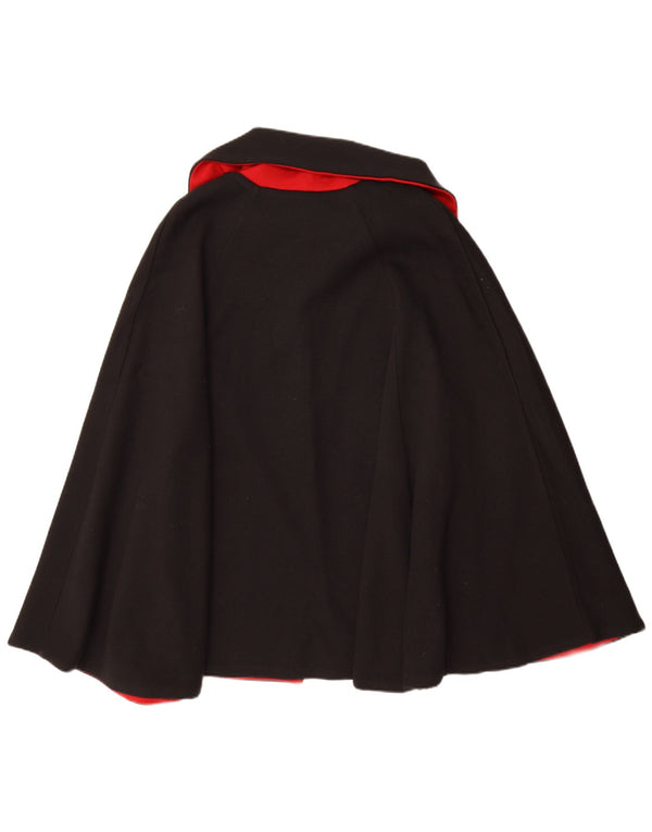 Vintage Womens Cape Coat IT 50 XL Black