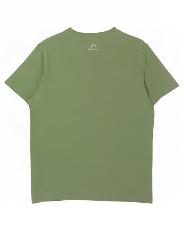 Kappa Mens Graphic T-Shirt Top Medium Green Cotton