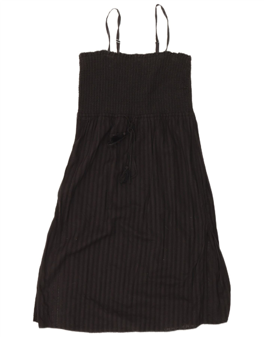 Marks & Spencer Womens Sundress UK 16 Large  Black Striped Cotton