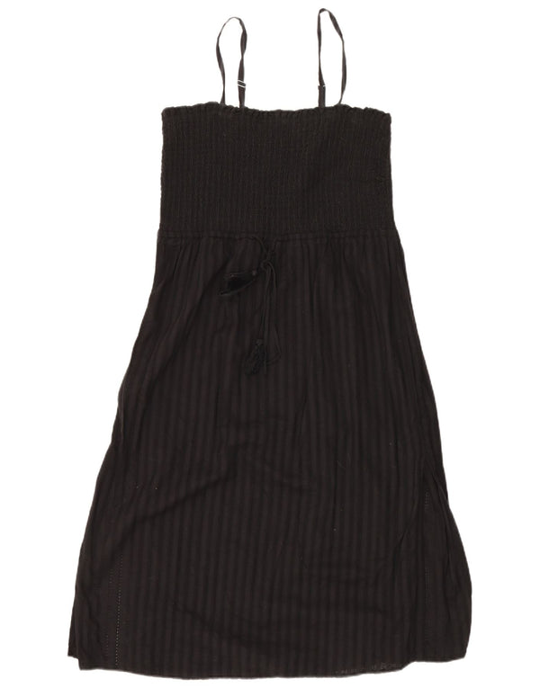 Marks & Spencer Womens Sundress UK 16 Large  Black Striped Cotton