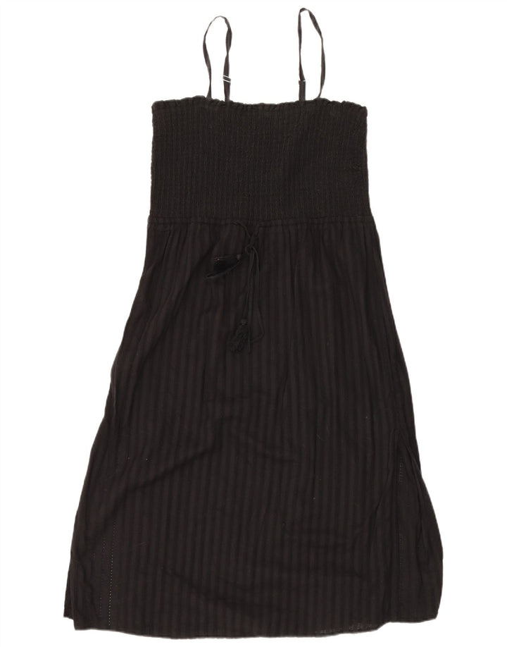 Marks & Spencer Womens Sundress UK 16 Large  Black Striped Cotton