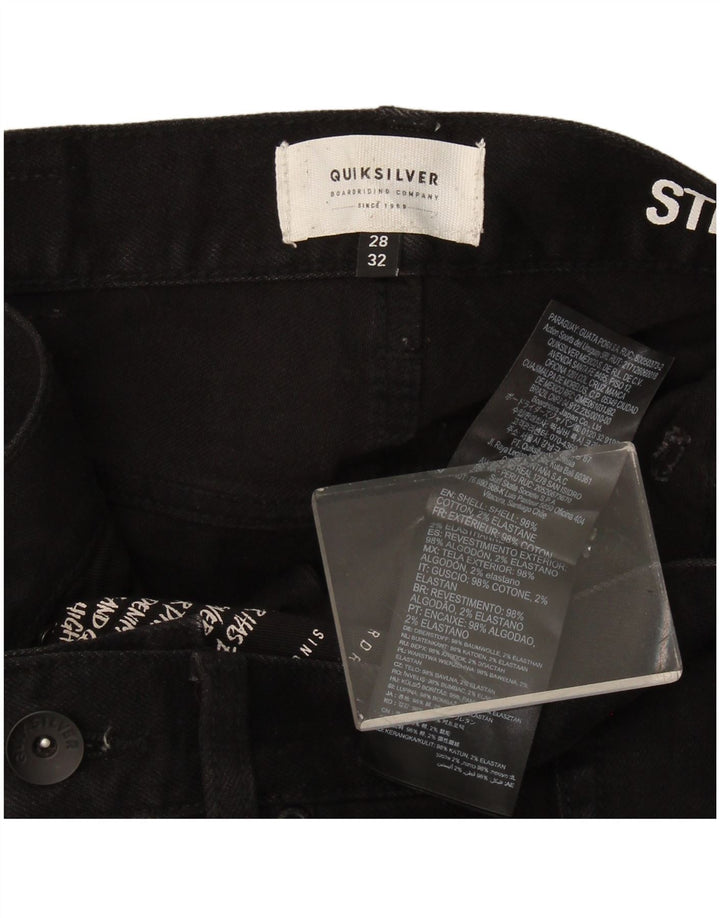 Quiksilver Mens Straight Jeans W28 L32 Black Cotton
