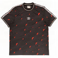 Umbro Mens Graphic T-Shirt Top 2XL Black Geometric Polyester