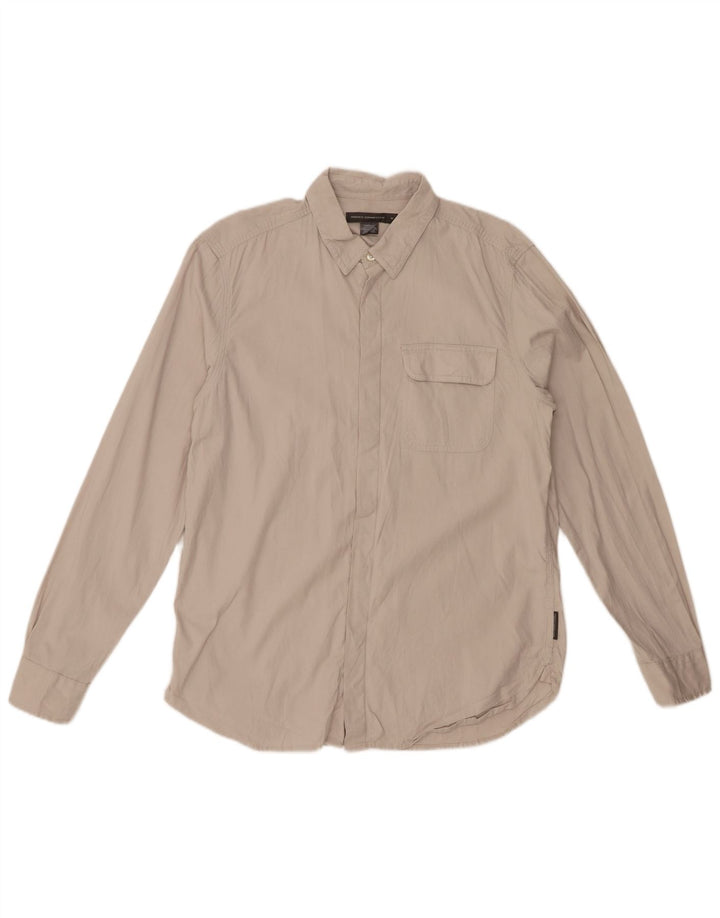 FRENCH CONNECTION Mens Shirt Medium Beige Cotton