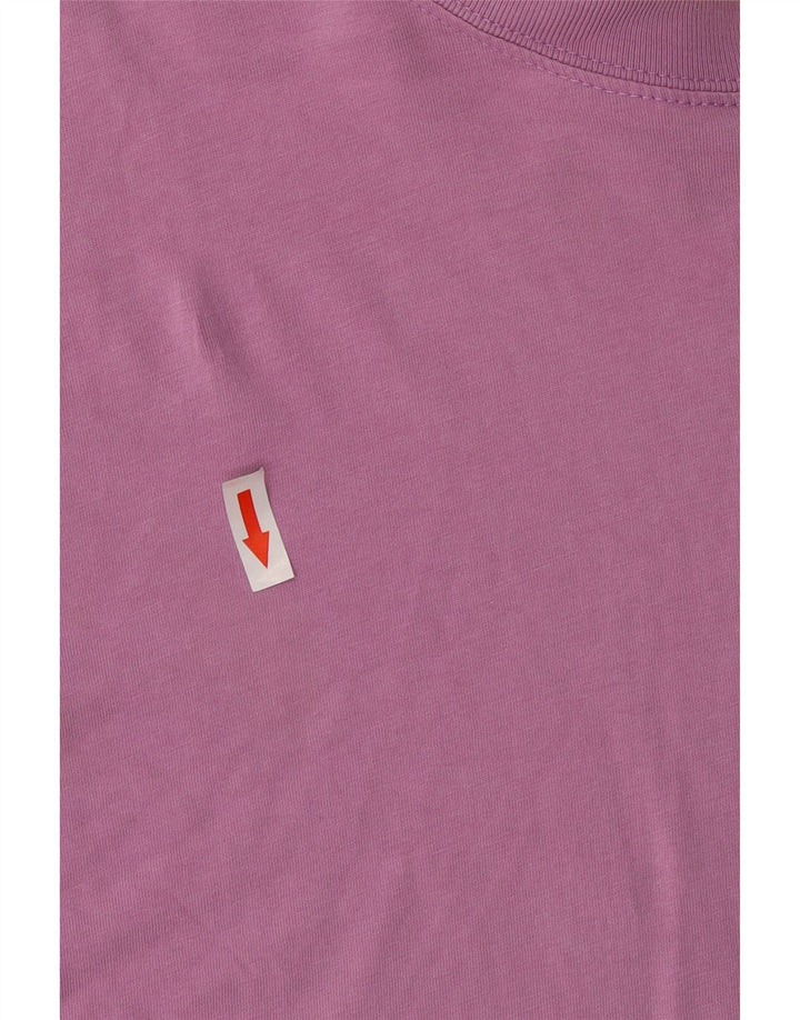 Nike Womens Oversized T-Shirt Top UK 14 Medium Purple Cotton
