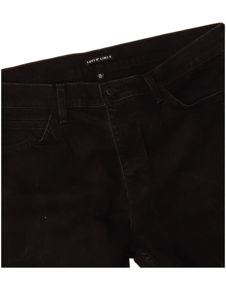 LEVI'S Mens Straight Jeans W36 L27 Black Cotton