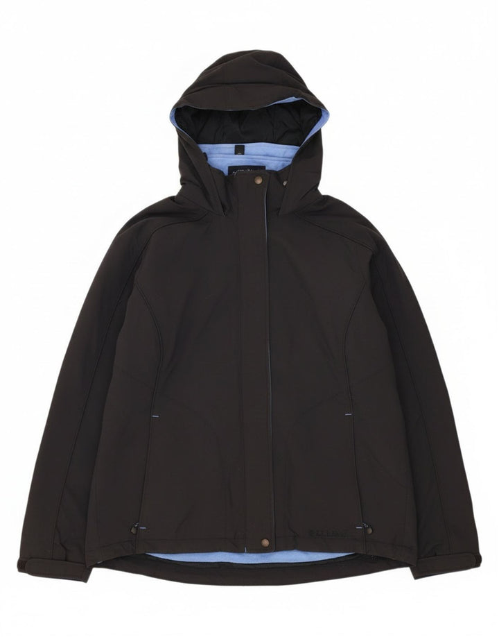 L.L.Bean Womens Hooded Oversized Windbreaker Jacket UK 14 Medium Black