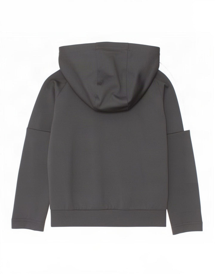 Nike Boys Zip Hoodie Sweater 4-5 Years Small Black Colourblock Polyester