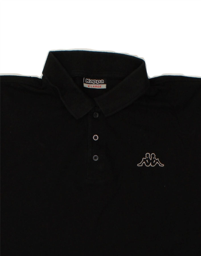 KAPPA Mens Polo Shirt XL Black Cotton | Vintage Kappa | Thrift | Second-Hand Kappa | Used Clothing | Messina Hembry 