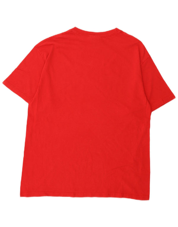 Adidas Mens Graphic T-Shirt Top Medium Red Cotton
