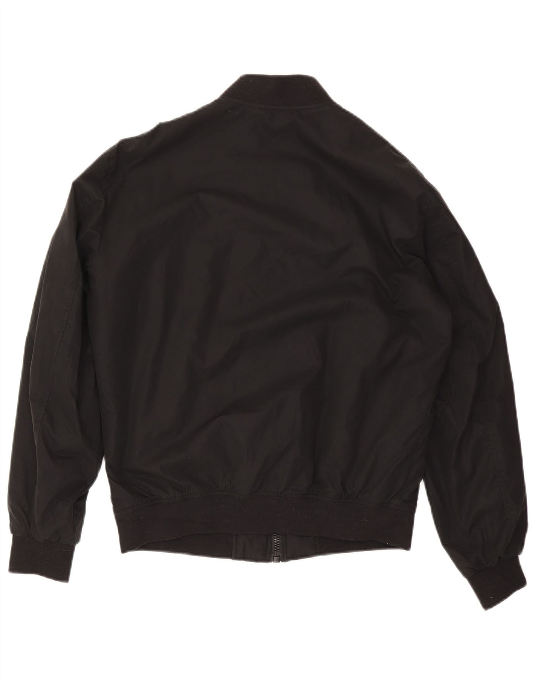 Zara Mens Loose Fit Bomber Jacket UK 36 Small Black Polyester