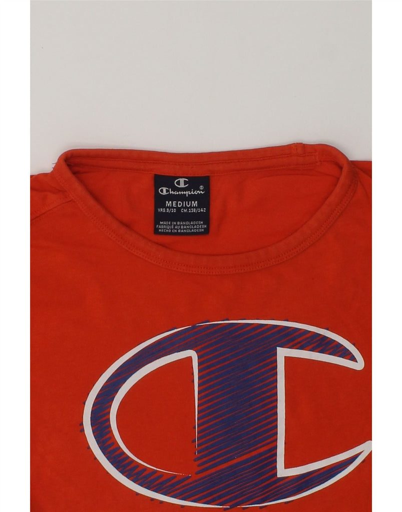 CHAMPION Boys Graphic T-Shirt Top 9-10 Years Medium Red Cotton | Vintage Champion | Thrift | Second-Hand Champion | Used Clothing | Messina Hembry 