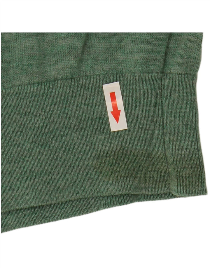 John Lewis Mens Crew Neck Jumper Sweater Medium Green Merino Wool