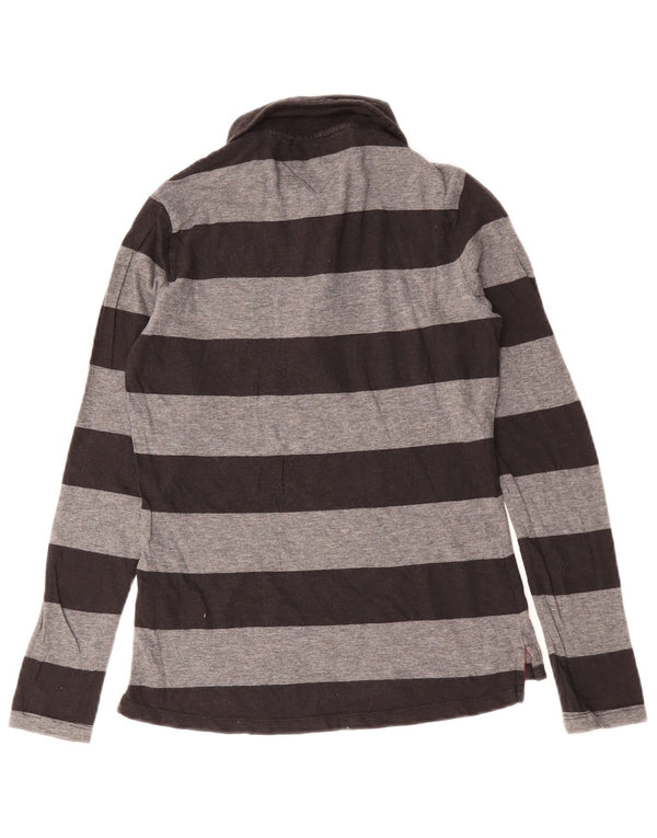 Tommy Hilfiger Girls Rugby Polo Shirt 13-14 Years Medium Black Striped