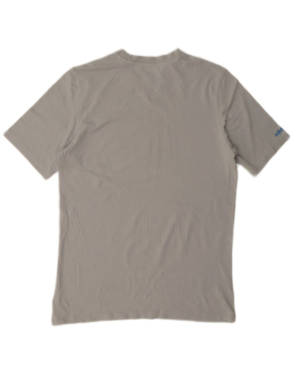 Adidas Boys Graphic T-Shirt Top 15-16 Years Grey Cotton