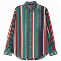 Vintage Mens Shirt Small Blue Striped Silk