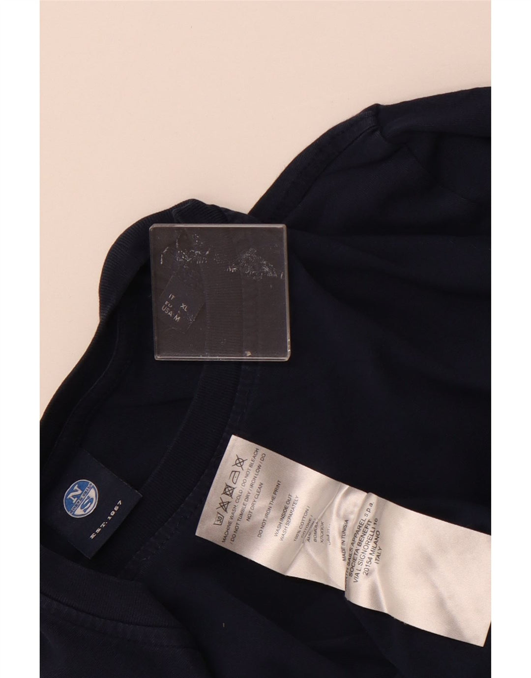 NORTH SAILS Mens Graphic T-Shirt Top Medium Navy Blue Cotton
