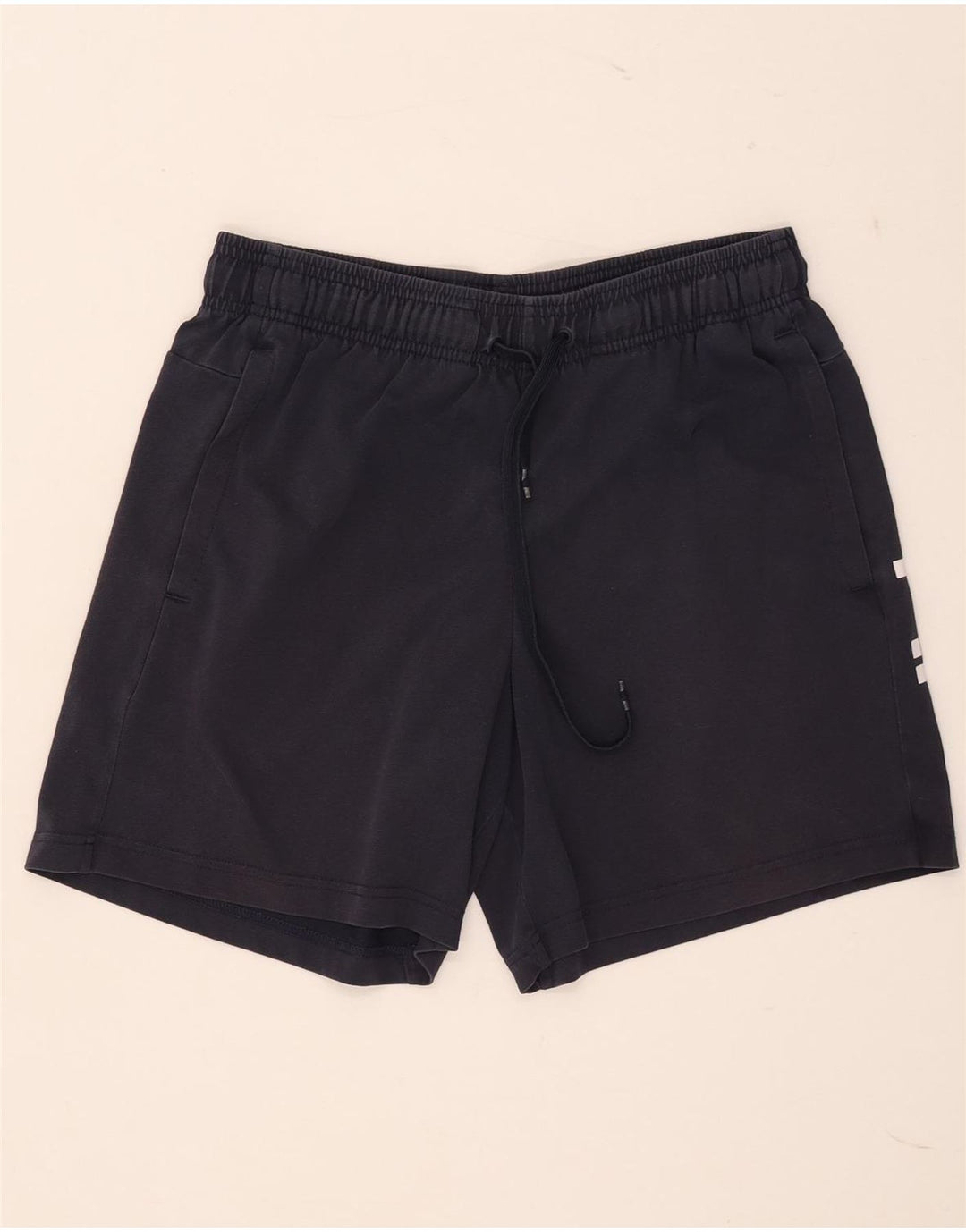 Adidas Mens Graphic Sport Shorts Medium Navy Blue Cotton