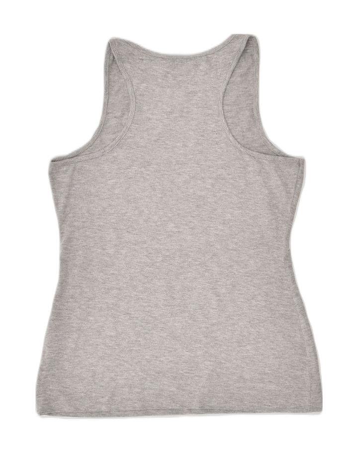 CARRERA Womens Graphic Vest Top UK 10 Small Grey Polyester | Vintage Carrera | Thrift | Second-Hand Carrera | Used Clothing | Messina Hembry 