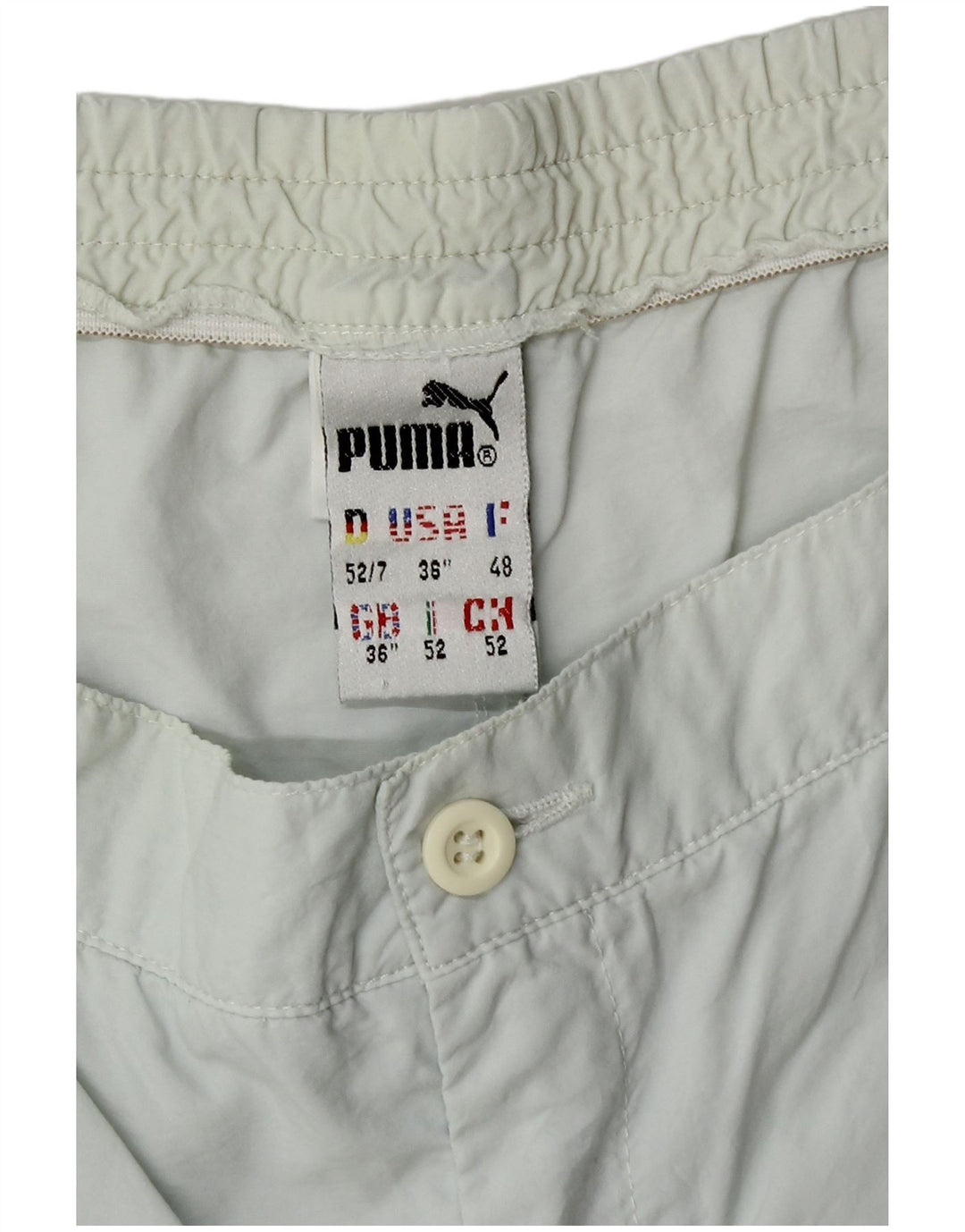 Puma Mens Pegged Chino Shorts W36 Large Blue Striped Polyamide