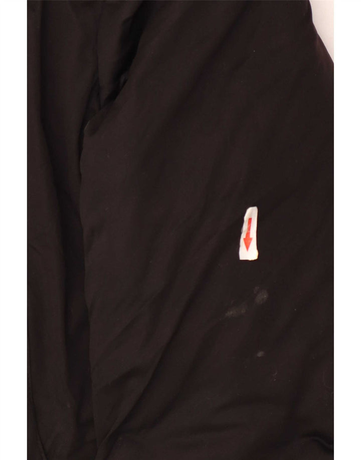 Zara Mens Hooded Padded Jacket UK 38 Medium Black Polyester